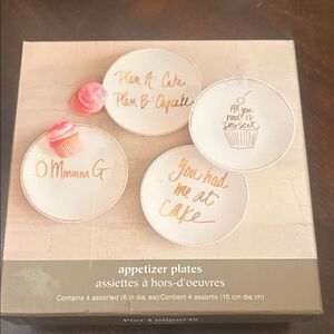 Pier 1 Gold Appetizer Plates